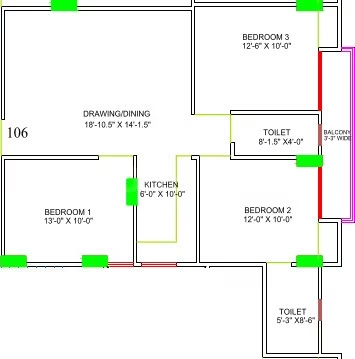 3 BHK Flat in Parth Square in Jagatpura, Jaipur - Image 922790
