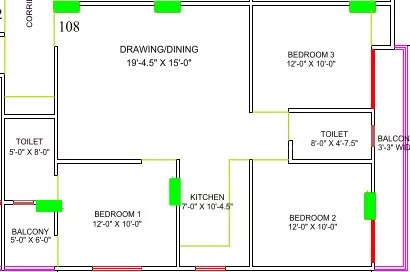 3 BHK Flat in Parth Square in Jagatpura, Jaipur - Image 922791