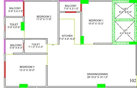 3 BHK Flat in Parth Square in Jagatpura, Jaipur - Image 922792