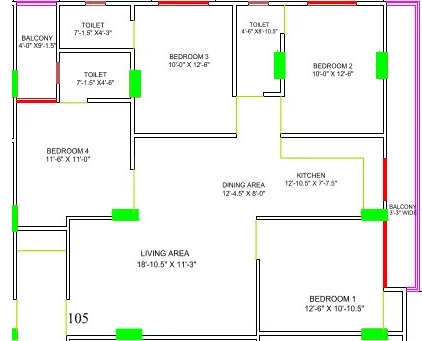 4 BHK Flat in Parth Square in Jagatpura, Jaipur - Image 922793