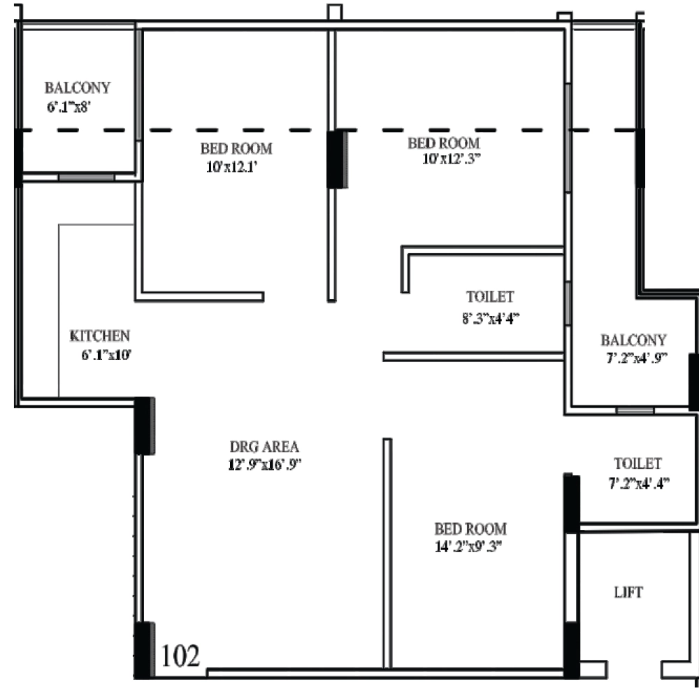 3 BHK Flat in Shree Anandam Heights 3 in Sirsi Road, Jaipur - Image 922796