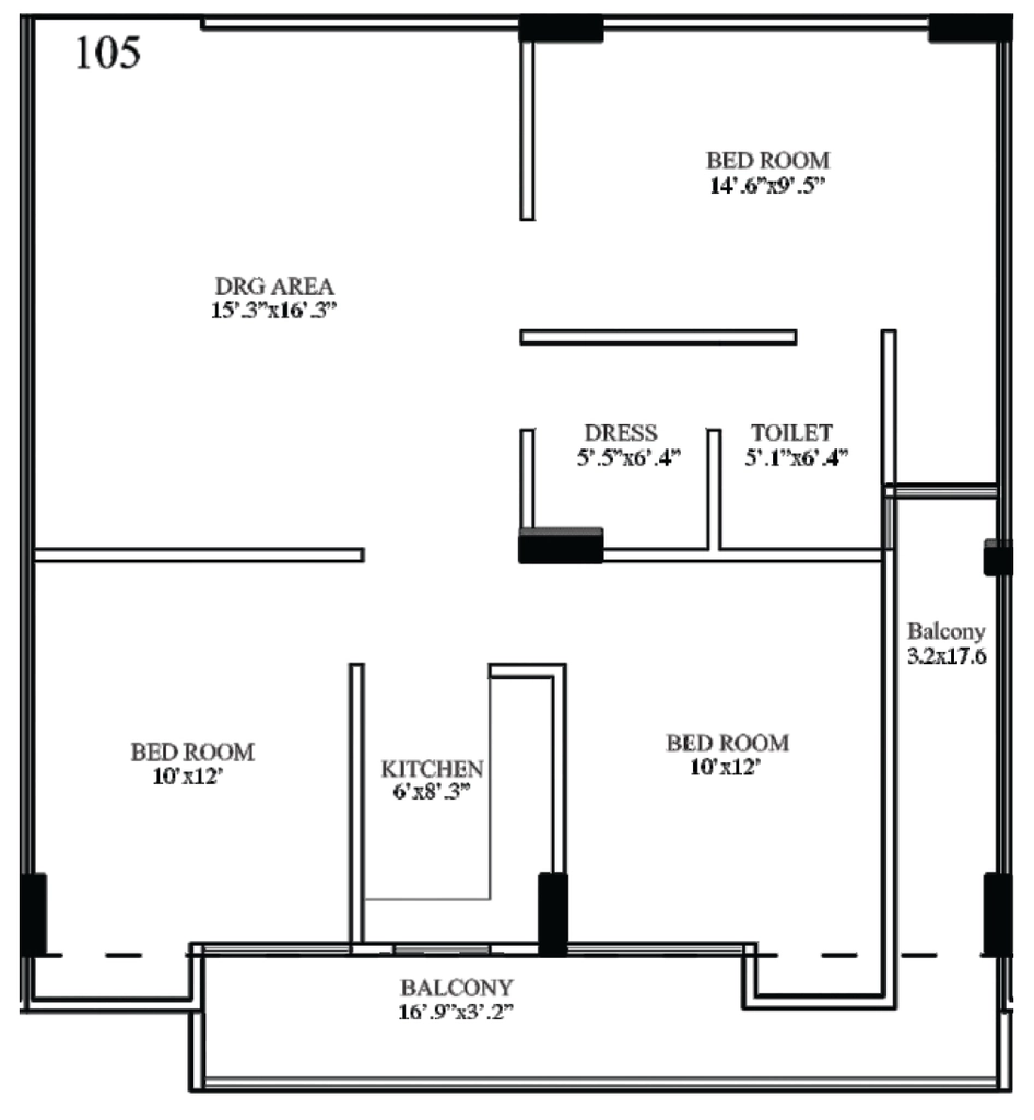 3 BHK Flat in Shree Anandam Heights 3 in Sirsi Road, Jaipur - Image 922797