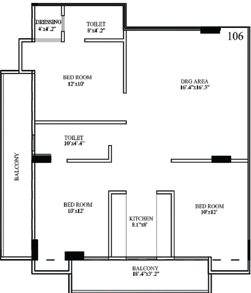 3 BHK Flat in Shree Anandam Heights 3 in Sirsi Road, Jaipur - Image 922798