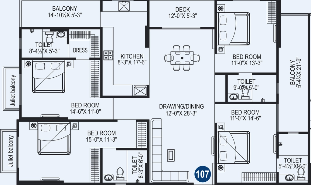 4 BHK Flat in Aashish The Altitude in Jagatpura, Jaipur - Image 922800