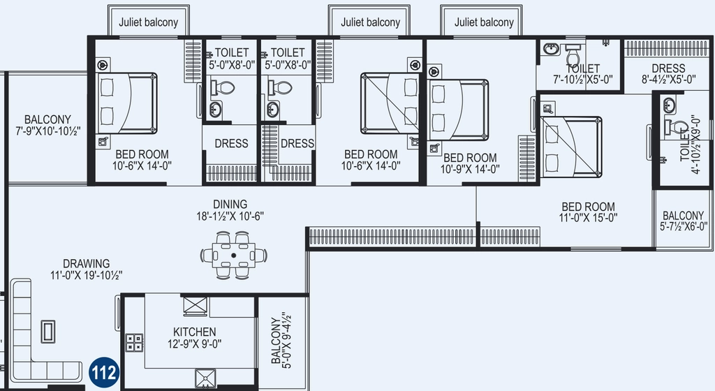 3 BHK Flat in Aashish The Altitude in Jagatpura, Jaipur - Image 922801