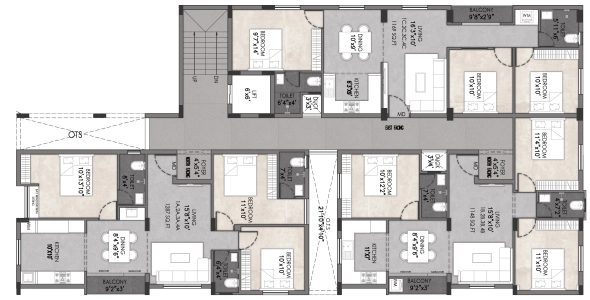Floor Plan of Cube Luxor in Choolaimedu, Chennai - Image 413768