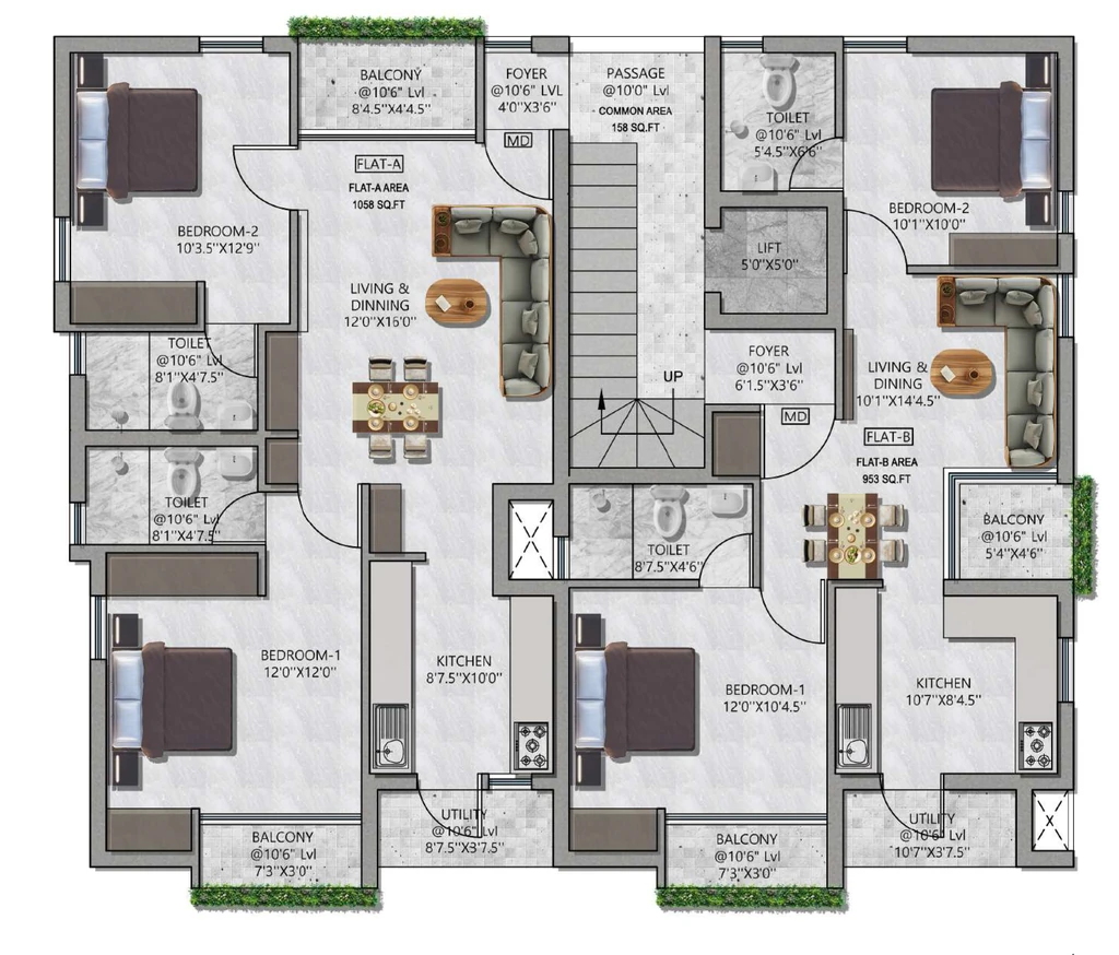 Floor Plan of SriHarii Avantara in Avadi, Chennai - Image 413777