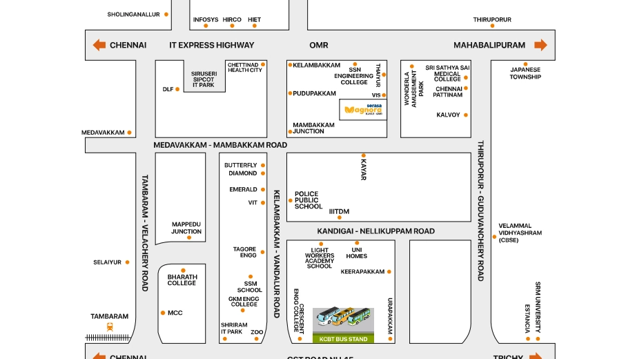 Location of Value Serasa Magnore in Thaiyur, Chennai - Image 413783