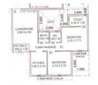 2 BHK Flat in Yosh Empire in Boisar West, Palghar - Image 922828