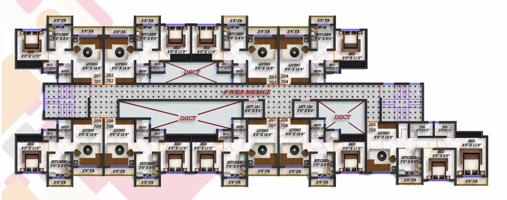Floor Plan of Shree Puram Township in Boisar East, Palghar - Image 413952