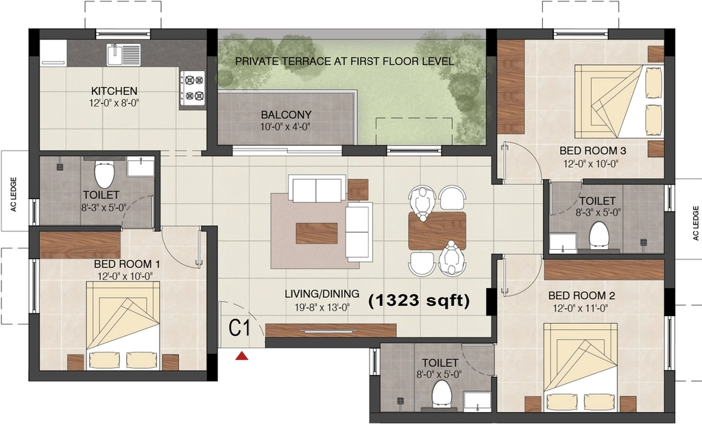 3 BHK Flat in Pearl Evita in Medavakkam, Chennai - Image 922853