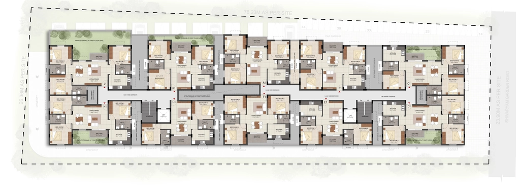 Floor Plan of Pearl Evita in Medavakkam, Chennai - Image 413856