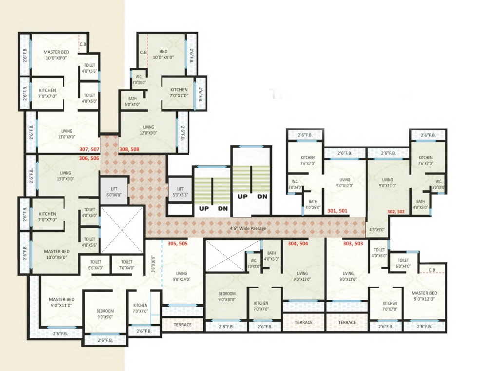 Floor Plan of Paramount Enclave Phase 1 in Palghar, Palghar - Image 413872