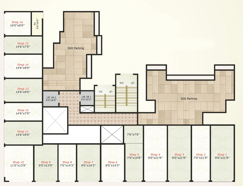 Floor Plan of Commercial Paramount Enclave Phase 1 in Palghar, Palghar - Image 413889