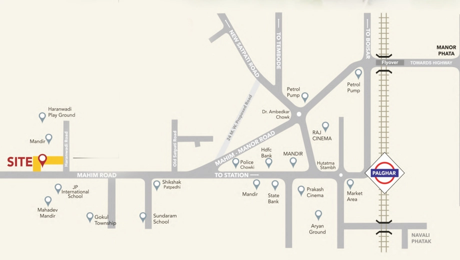 Location of Commercial Paramount Enclave Phase 1 in Palghar, Palghar - Image 413888