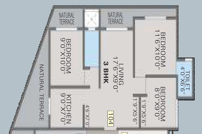 3 BHK Flat in Om Fair Township Building No 1 in Dhansar, Palghar - Image 922901