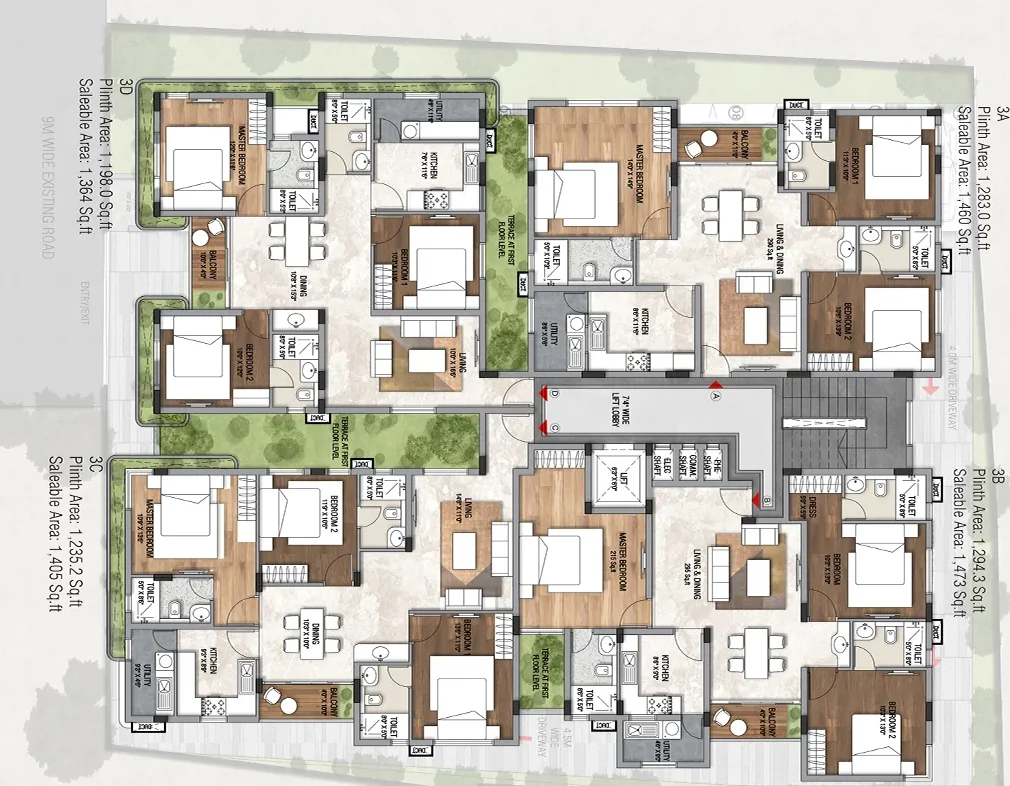Floor Plan of VGN Seattle in Mogappair, Chennai - Image 413973