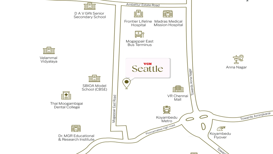 Location of VGN Seattle in Mogappair, Chennai - Image 413971