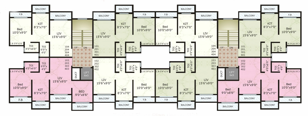 Floor Plan of Mahalaxmi Golden Paradise in Makane Kapase, Palghar - Image 413993