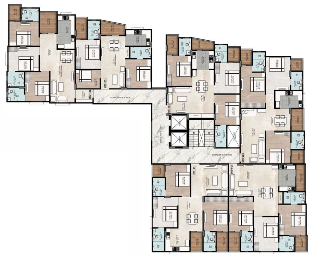 Floor Plan of AG Park View in Mansarovar, Jaipur - Image 414013