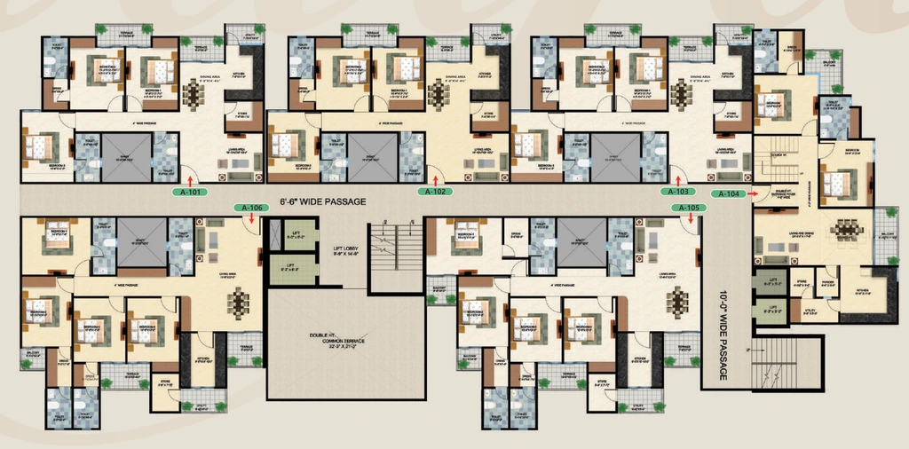 Floor Plan of Chordias Eraya in Mansarovar, Jaipur - Image 414028