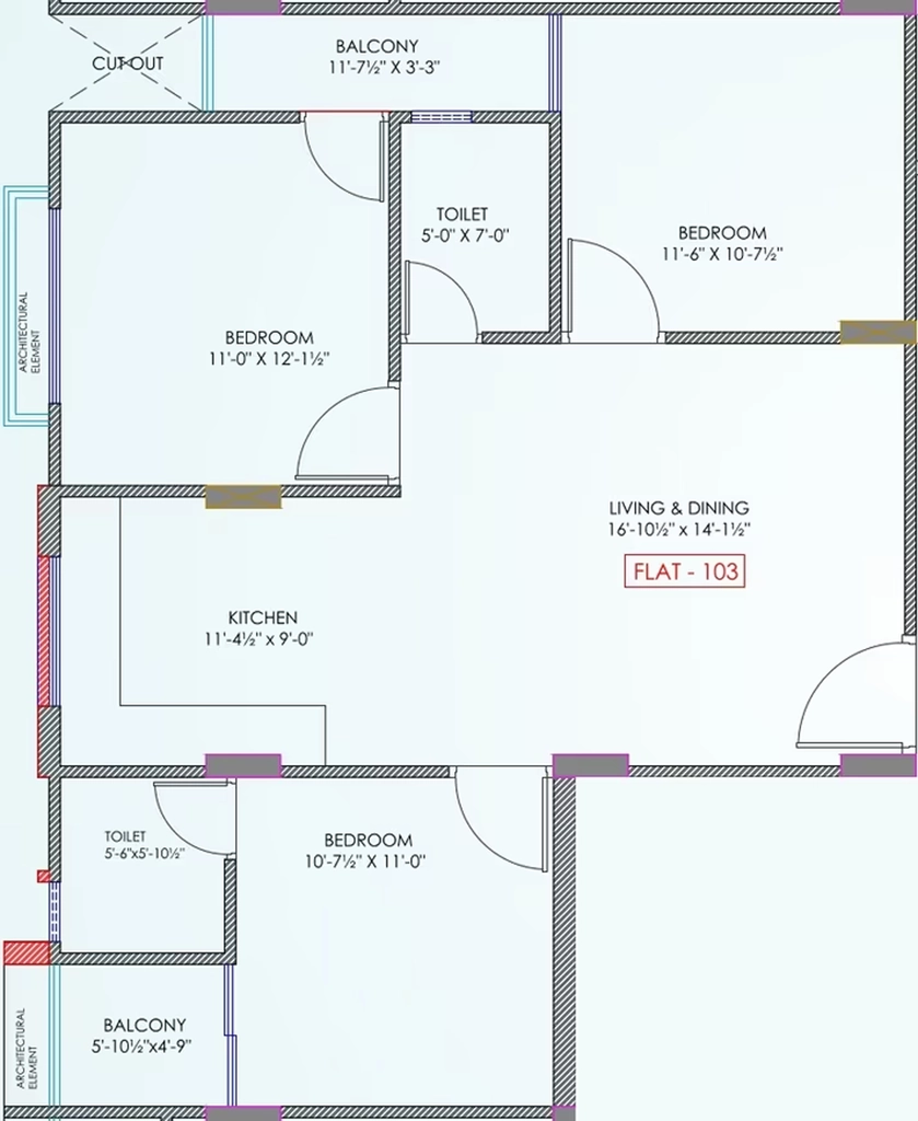 3 BHK Flat in CM Town Square 3 & 4 in Sanganer, Jaipur - Image 922947