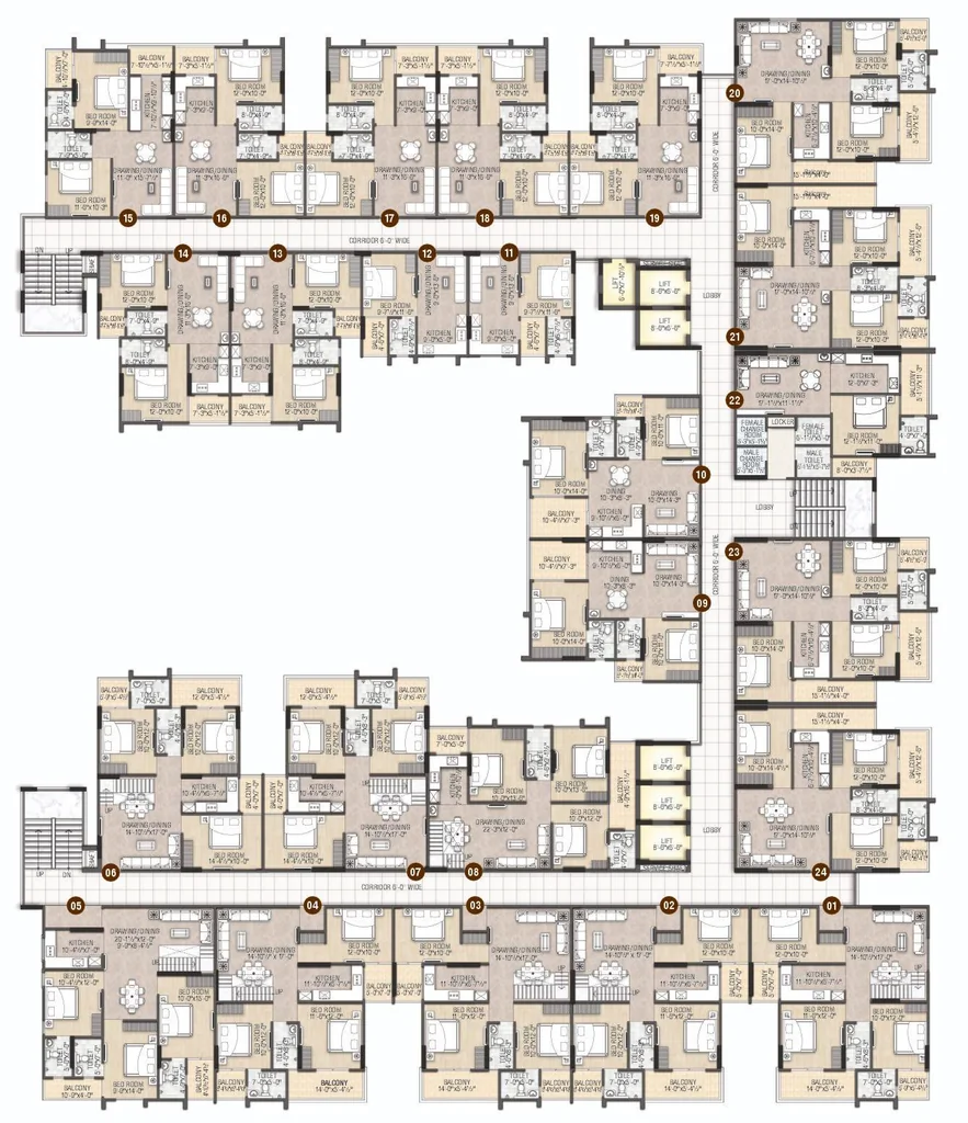 Floor Plan of Reliant Felecia in Mansarovar, Jaipur - Image 414048