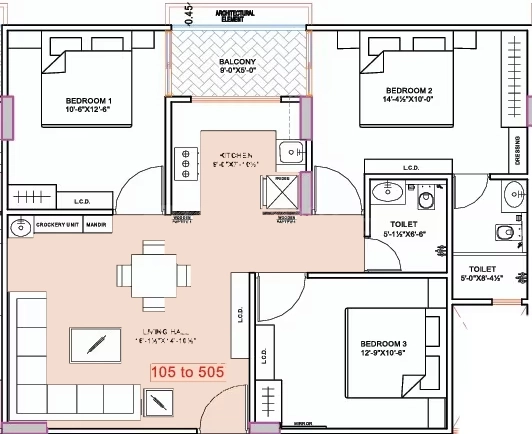 3 BHK Flat in Siddhi Fortune Palace in Mansarovar, Jaipur - Image 922957