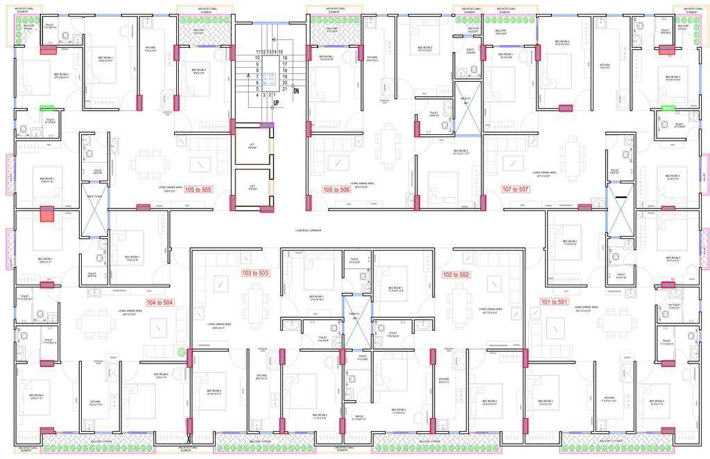 Floor Plan of Siddhi Fortune Palace in Mansarovar, Jaipur - Image 414061