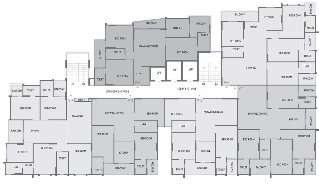 Floor Plan of KDMS Skywalk in Mansarovar, Jaipur - Image 414075