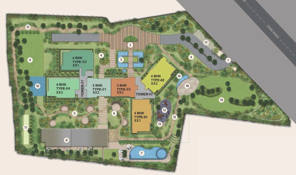 Master Plan of Mahima Ecovista in Tonk Road, Jaipur - Image 414094