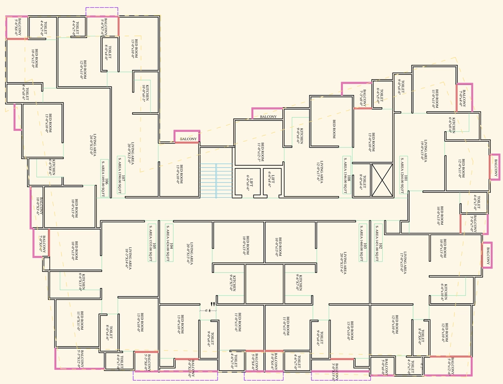 Floor Plan of MJB Athulyam 3 in Jagatpura, Jaipur - Image 414100