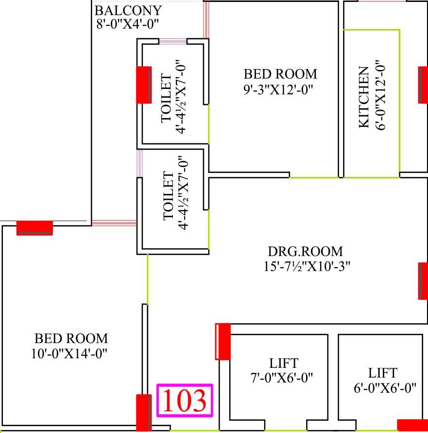 2 BHK Flat in Parth Pacific in Jagatpura, Jaipur - Image 922981