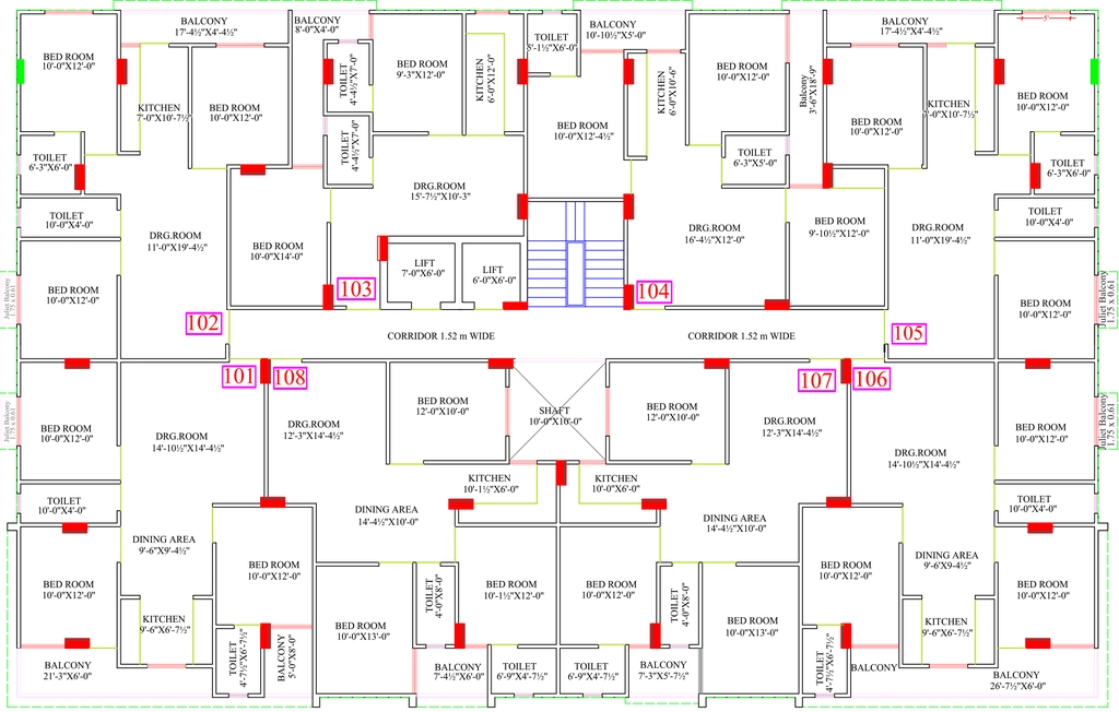 Floor Plan of Parth Pacific in Jagatpura, Jaipur - Image 414127