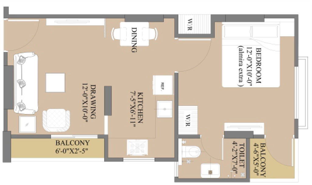 1 BHK Flat in Unicorn The Status in Jagatpura, Jaipur - Image 923000
