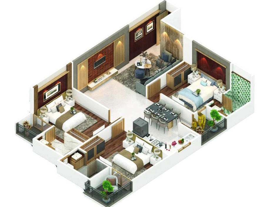 3 BHK Flat in Viaan Radiance in Vaishali Nagar, Jaipur - Image 923004