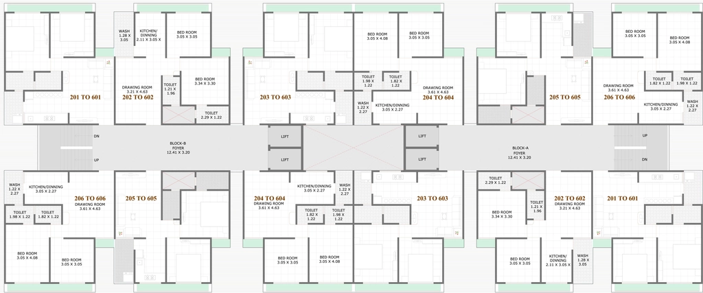 Floor Plan of Aai Royal Riyaz Residency in Ramol, Ahmedabad - Image 414240