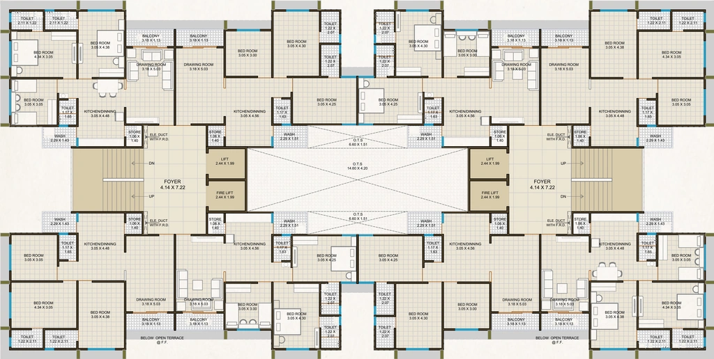 Floor Plan of Har Aarohi Elegance in South Bopal, Ahmedabad - Image 414252