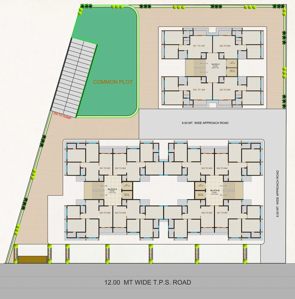 Master Plan of Har Aarohi Elegance in South Bopal, Ahmedabad - Image 414251