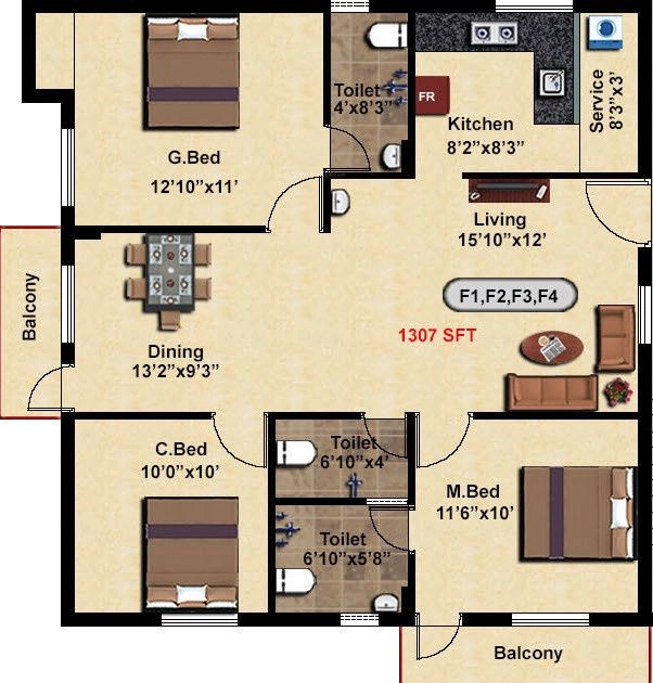 3 BHK Flat in Stepsstone Vatsa 4 AVM in Kattupakkam, Chennai - Image 923033
