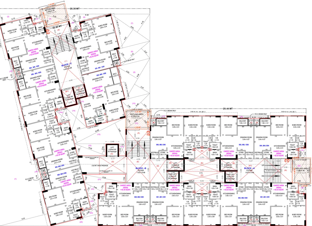 Floor Plan of Amadius United Amaltas in Vastral, Ahmedabad - Image 414274