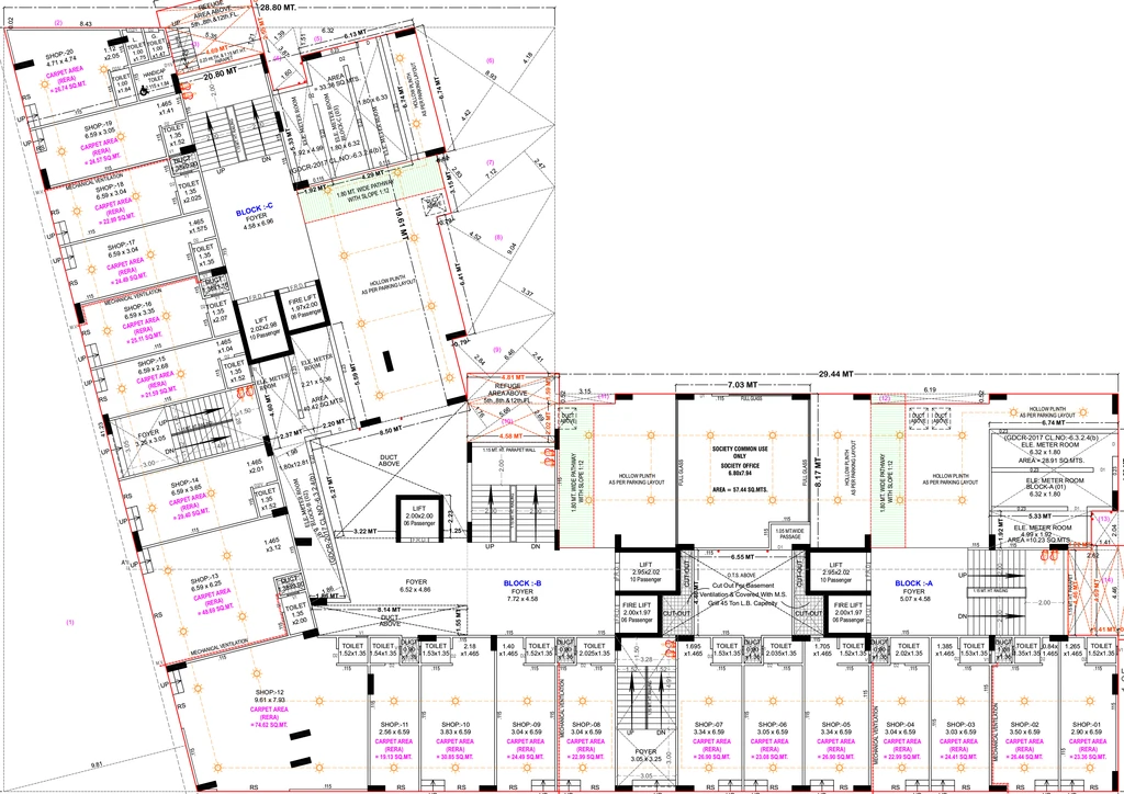 Floor Plan of Commercial Amadius United Amaltas in Vastral, Ahmedabad - Image 414280
