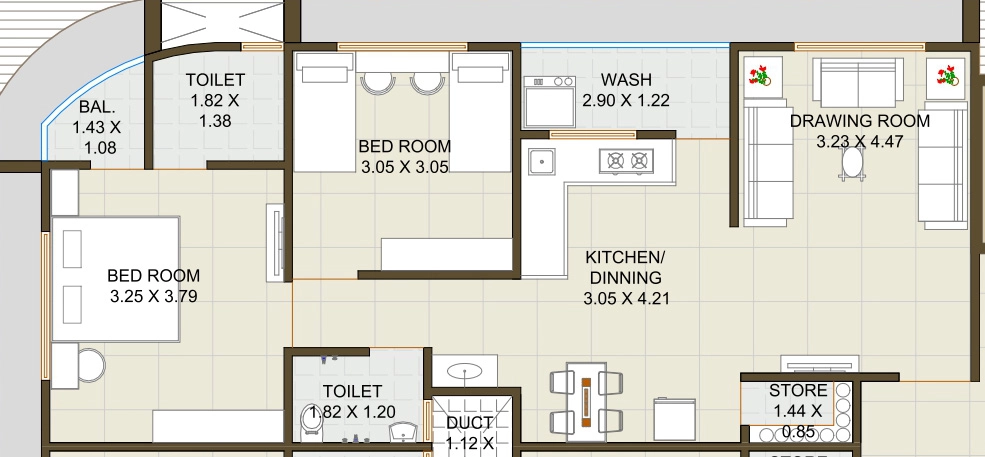 2 BHK Flat in Amar Akshat Elegance in Odhav, Ahmedabad - Image 923034