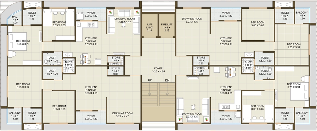 Floor Plan of Amar Akshat Elegance in Odhav, Ahmedabad - Image 414286