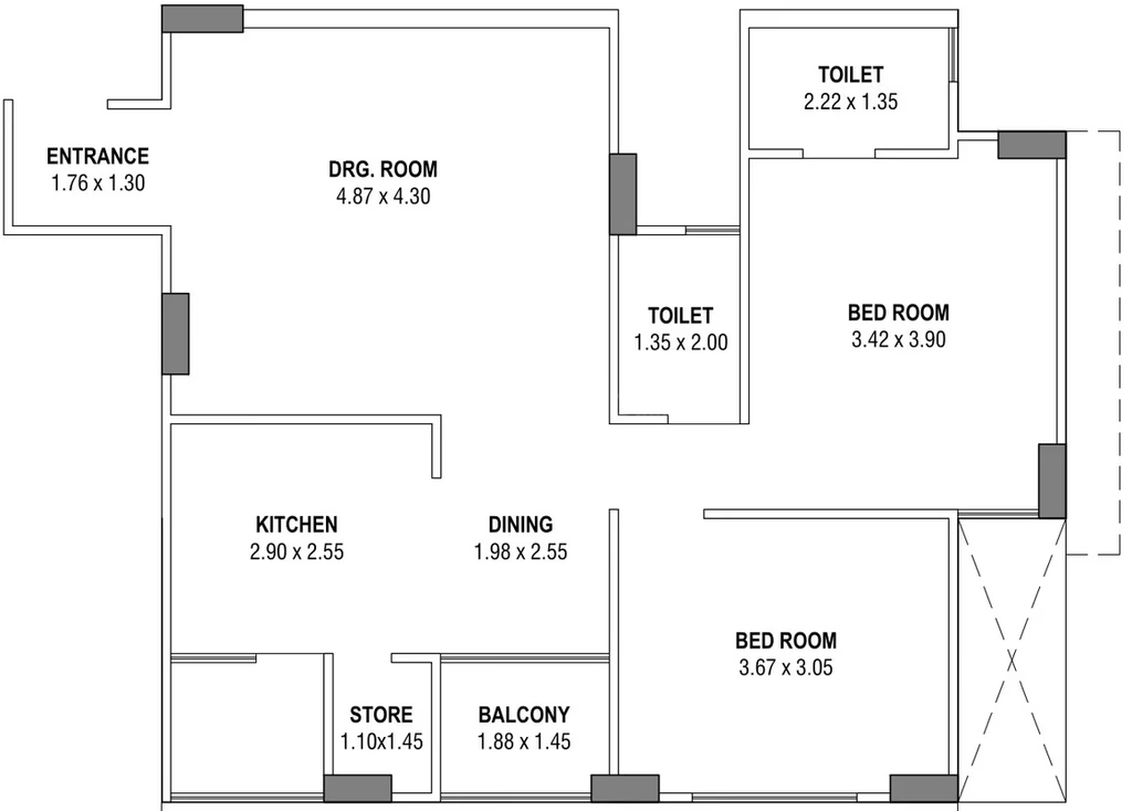 2 BHK Flat in Avis Aleeza Greens in Juhapura, Ahmedabad - Image 923037