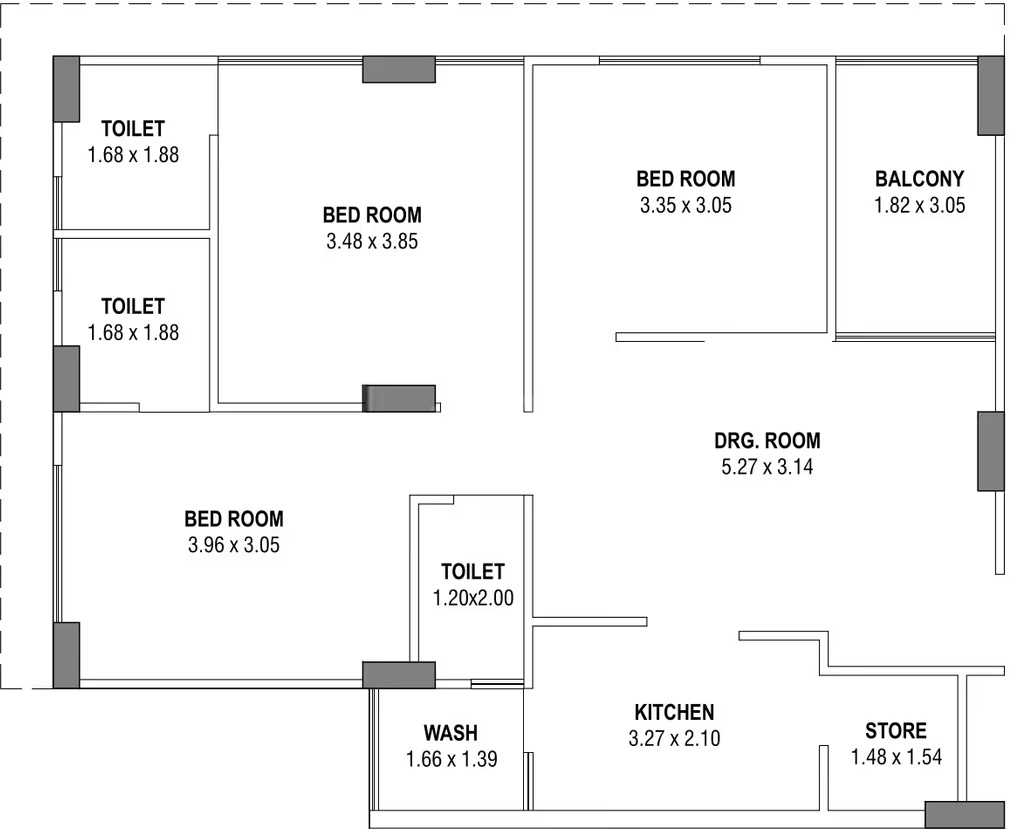 3 BHK Flat in Avis Aleeza Greens in Juhapura, Ahmedabad - Image 923039