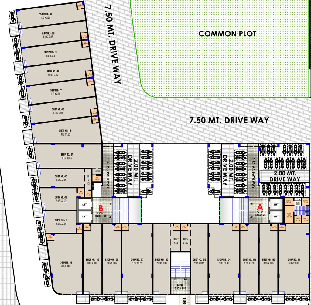 Floor Plan of Commercial Balaji Sky Harmony in Vastral, Ahmedabad - Image 414318