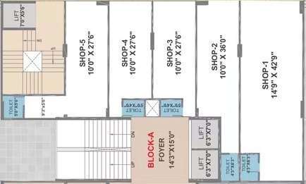 Floor Plan of Commercial Gopinath Dutt Paradise in Tragad, Ahmedabad - Image 414322