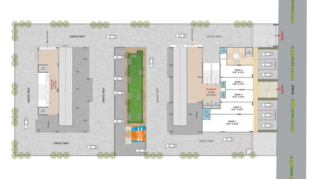 Master Plan of Commercial Gopinath Dutt Paradise in Tragad, Ahmedabad - Image 414321