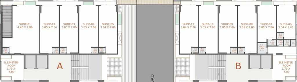 Floor Plan of Commercial Evergreen Jaldhara Residency in Kathwada, Ahmedabad - Image 414337
